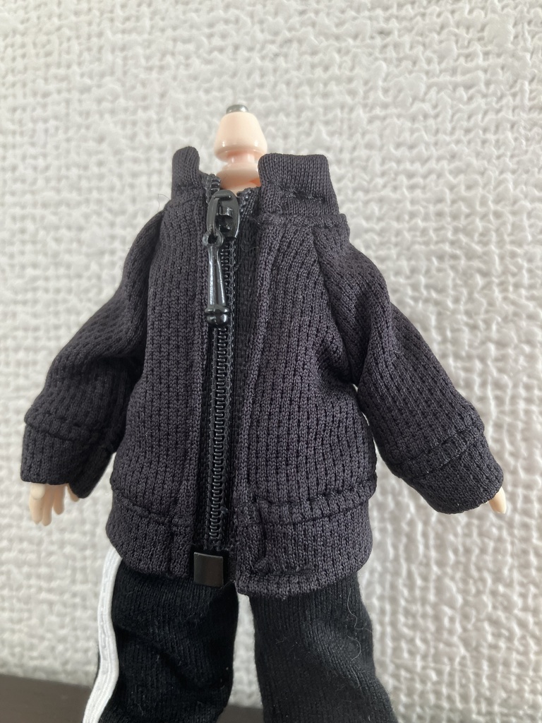オビツ11  zip-upジャージ　black