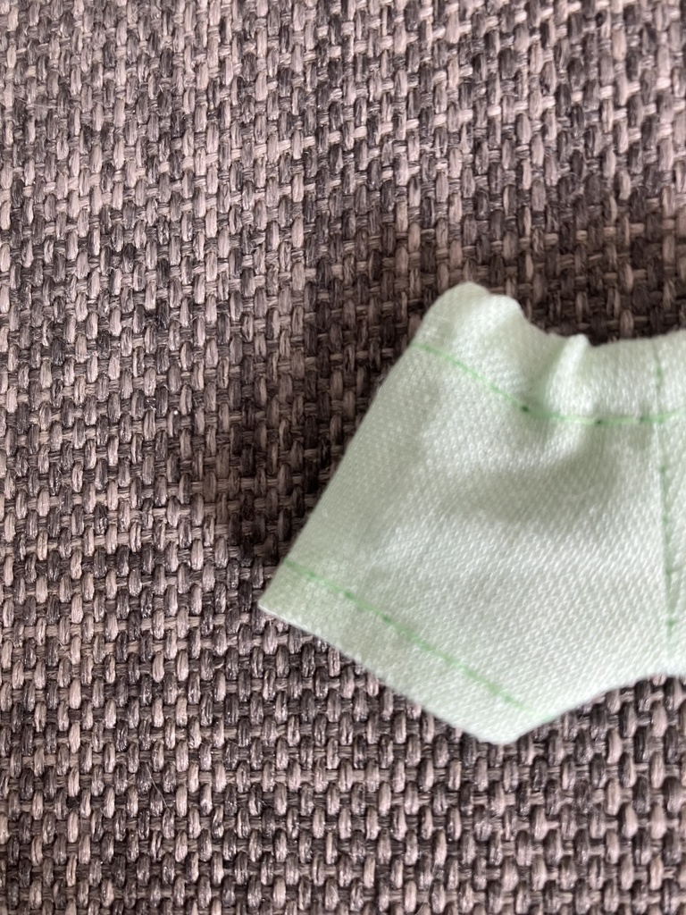オビツ11  上質な麻のショートパンツ　green