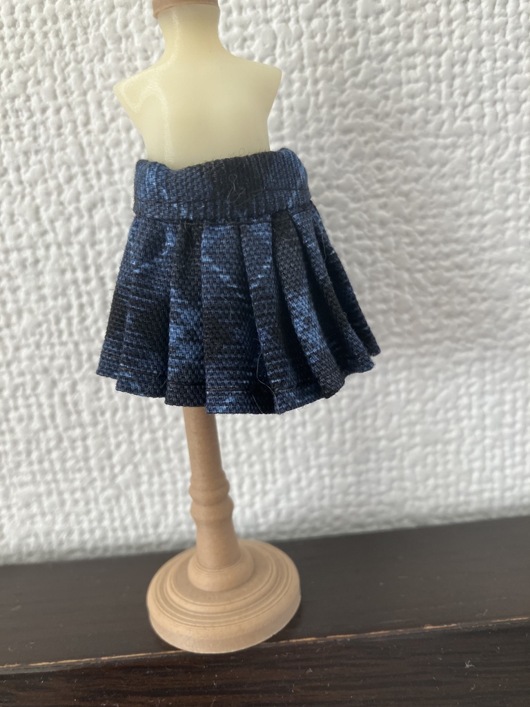 オビツ11  プリーツスカート　チェック