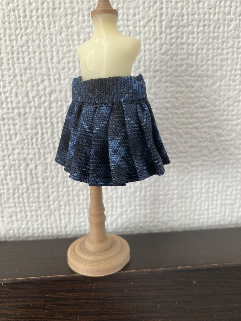 オビツ11  プリーツスカート　チェック