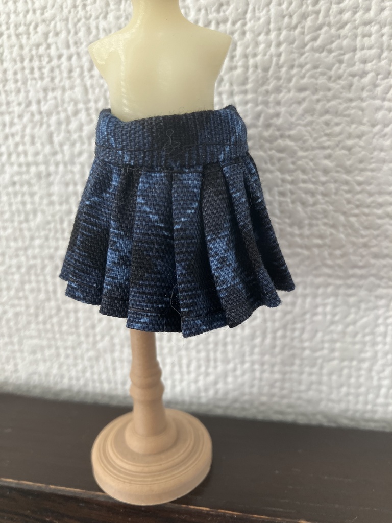 オビツ11  プリーツスカート　チェック