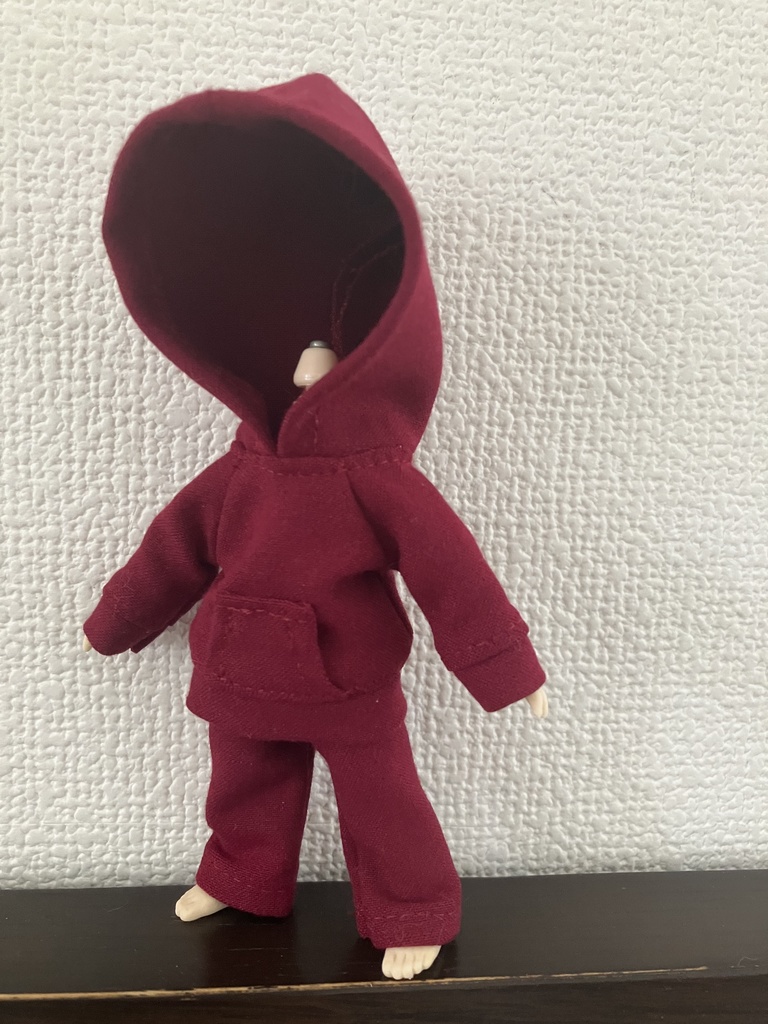 オビツ11  パーカー　ボルドー
