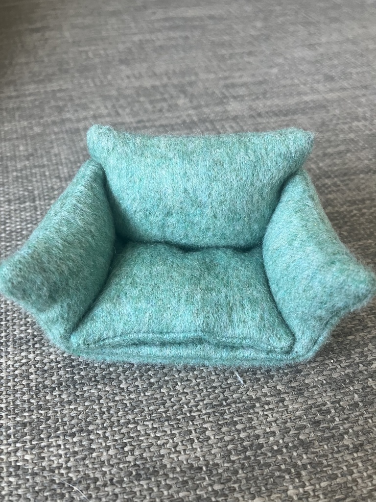 ドール用1人がけソファ　mint green