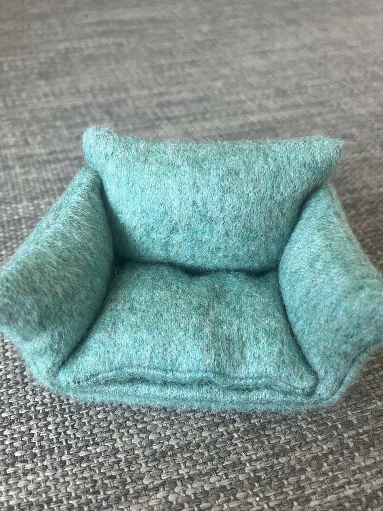 ドール用1人がけソファ　mint green
