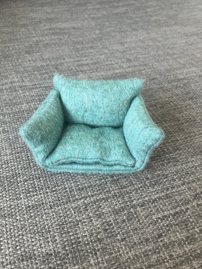 ドール用1人がけソファ　mint green