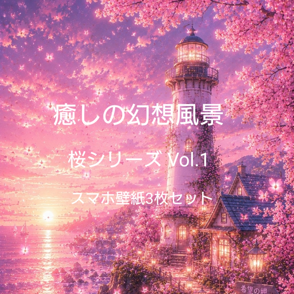 癒しの幻想風景　 桜シリーズ Vol.1 【スマホ壁紙3枚セット】