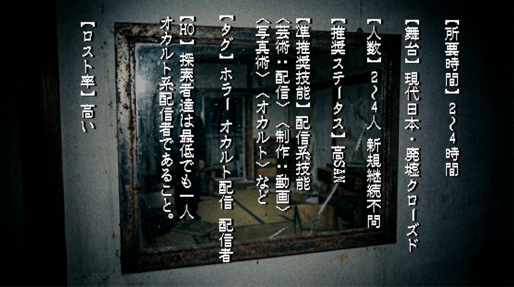 【CoC】鏡の隙間に、おわすはどなた