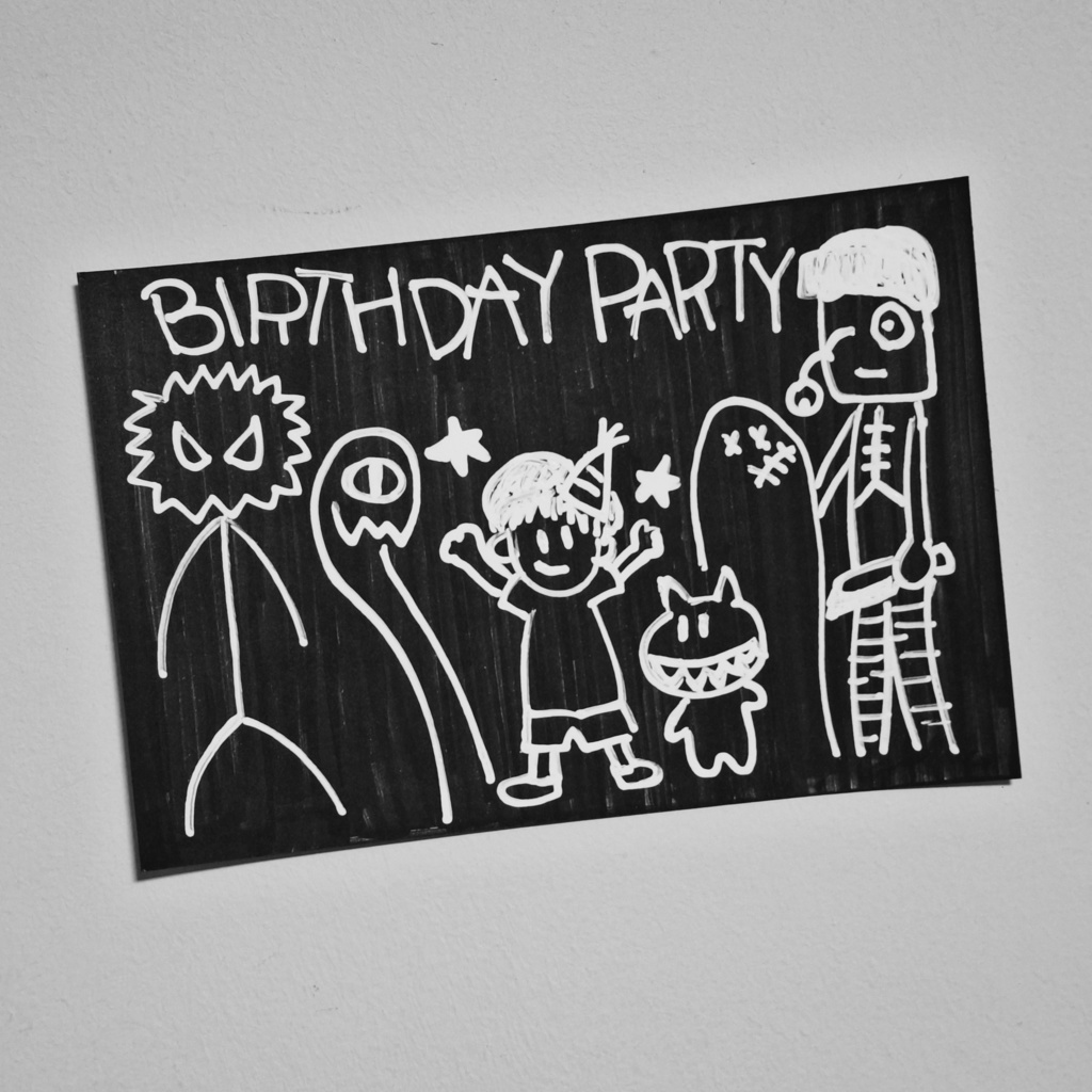 海外の子供のらくがき(風のハガキサイズ原画)