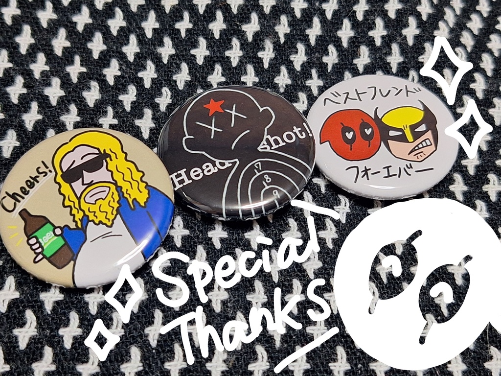 【2025年新作】ゆるアメコミ缶バッジ Vol.2