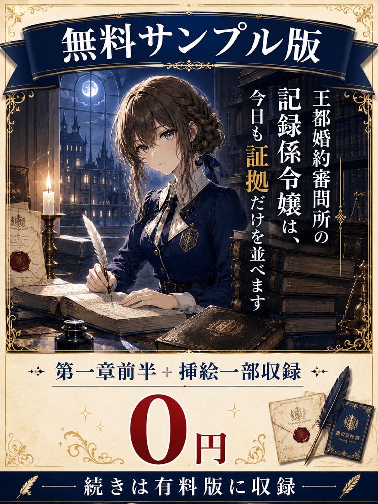【無料サンプル版】王都婚約審問所の記録係令嬢は、今日も証拠だけを並べます