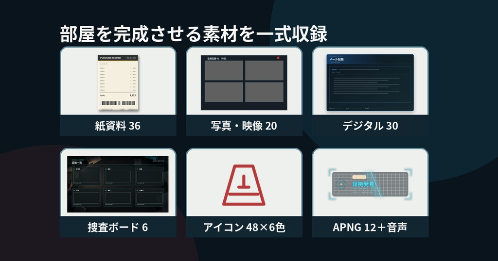 ココフォリアに読み込むだけ|現代事件・捜査フルキット|タイマン・2PL・4PL対応