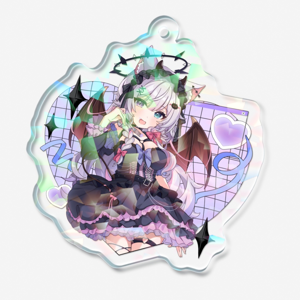 生誕祭記念グッズ ホログラム入りアクリルキーホルダー紫