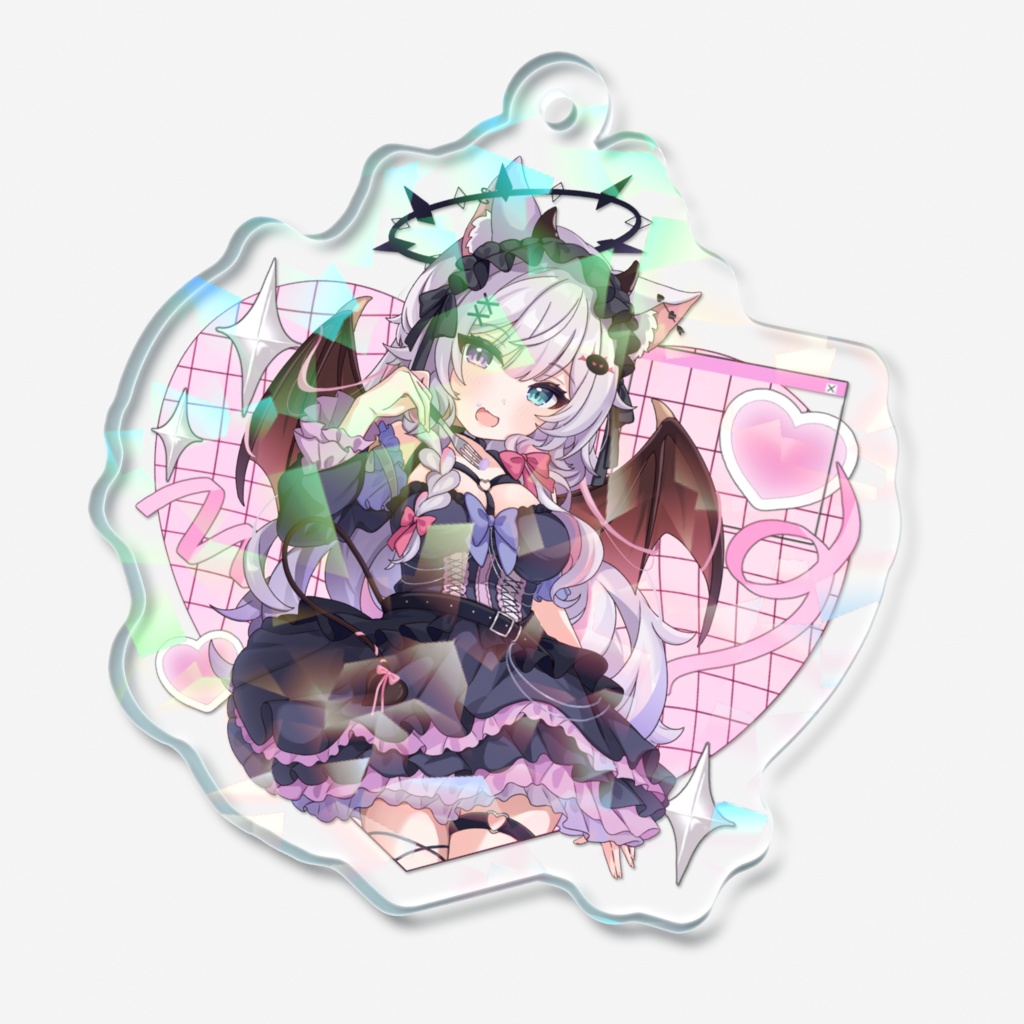 生誕祭記念グッズ ホログラム入りアクリルキーホルダーピンク