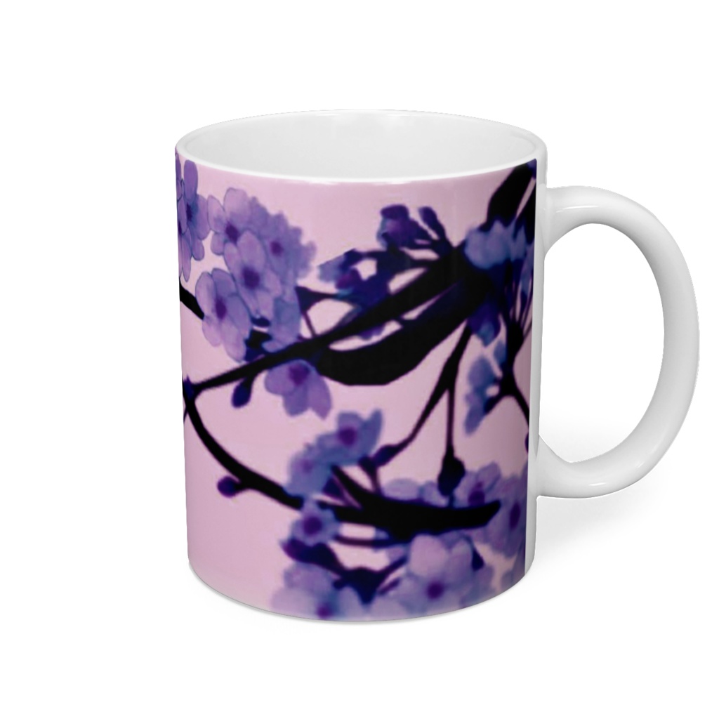 桜のマグカップ(紫色)