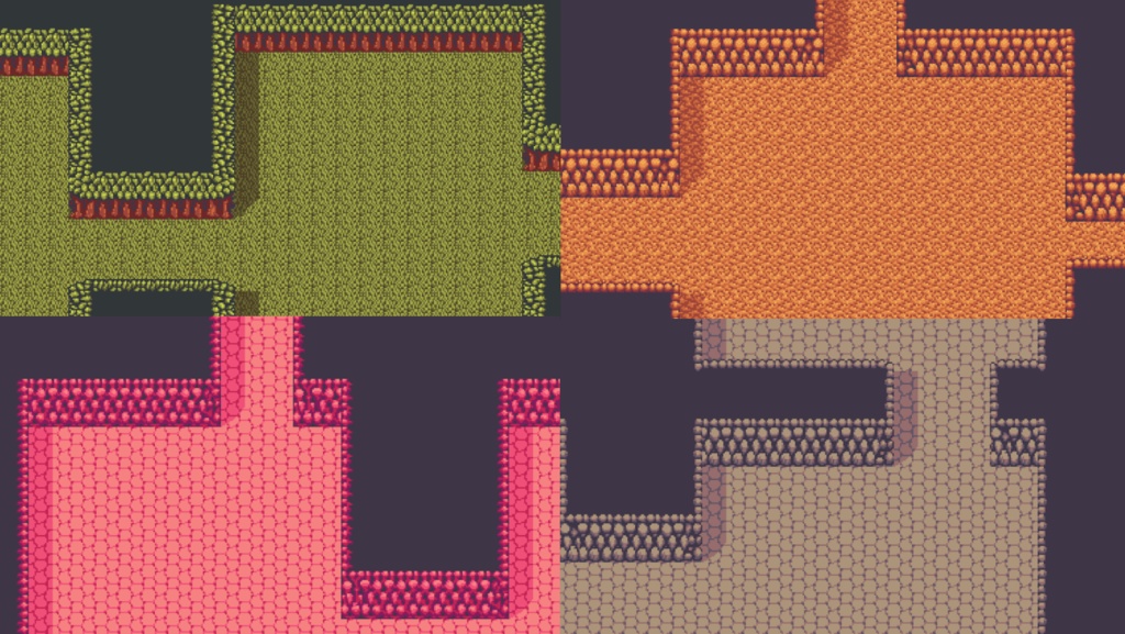 レトロゲーム風ダンジョン・町 マップチップ素材集