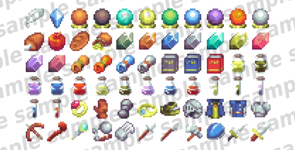 レトロゲーム風アイコン素材集~ファンタジー~