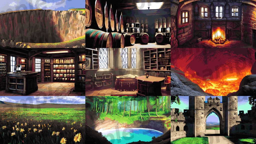 ドットイラスト素材集「ファンタジー背景300 part2」