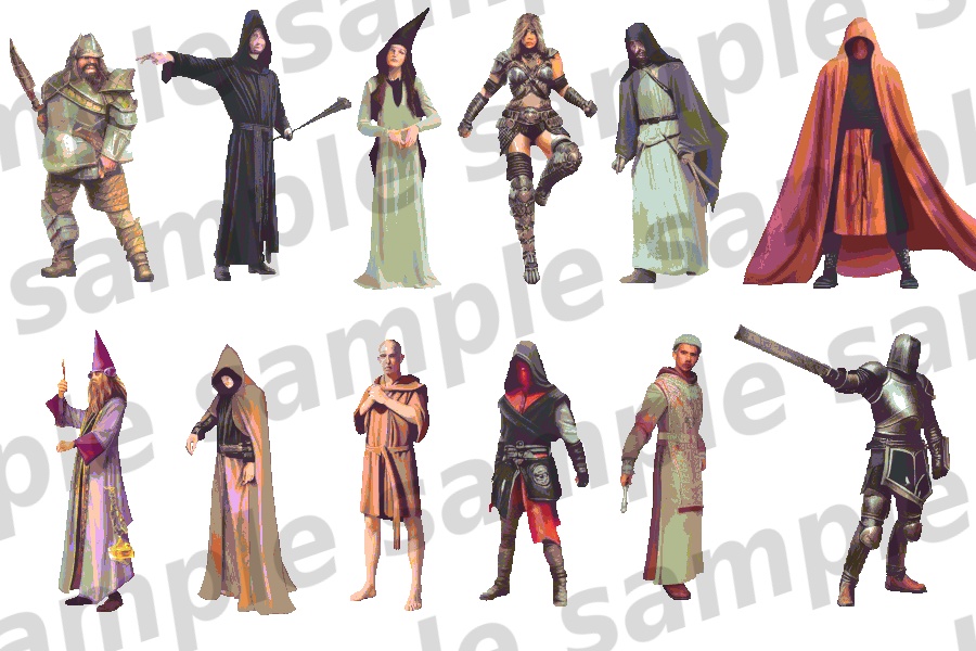 モンスターイラスト素材集「人型敵キャラクター part1」