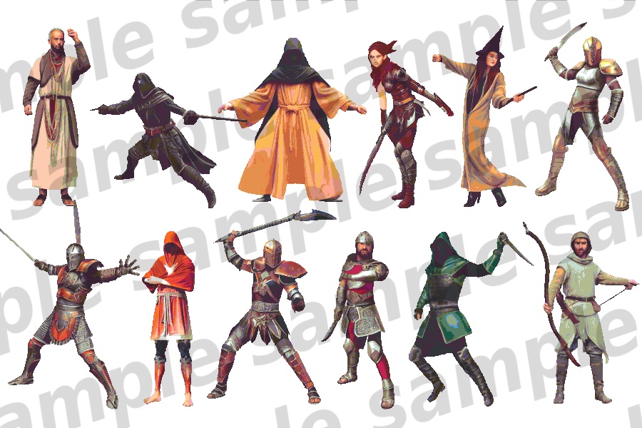 モンスターイラスト素材集「人型敵キャラクター part1」