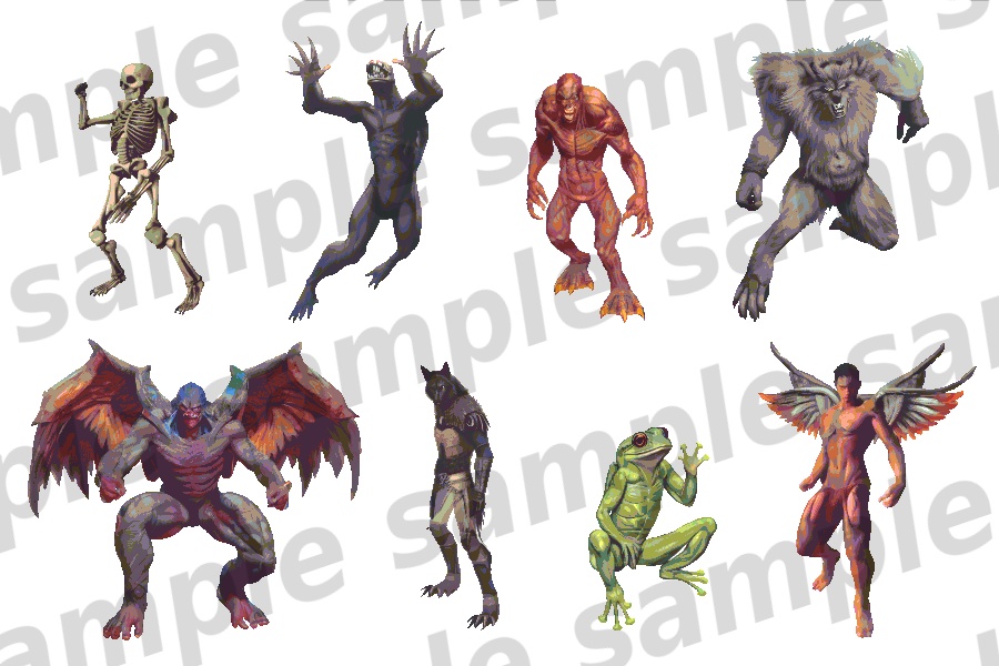 モンスターイラスト素材集「亜人敵キャラクター part1」