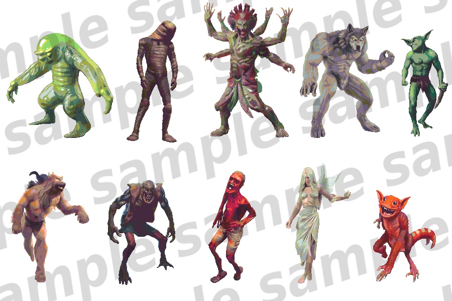 モンスターイラスト素材集「亜人敵キャラクター part1」