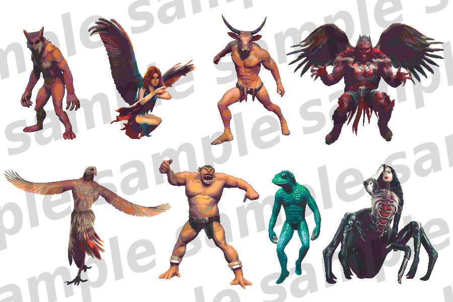 モンスターイラスト素材集「亜人敵キャラクター part1」