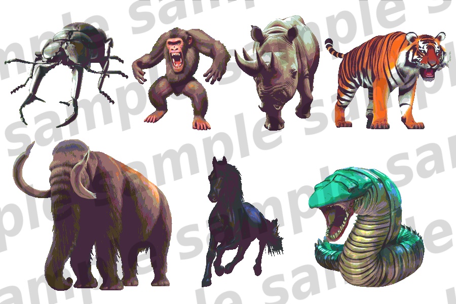 モンスターイラスト素材集「獣・虫・水生 part1」