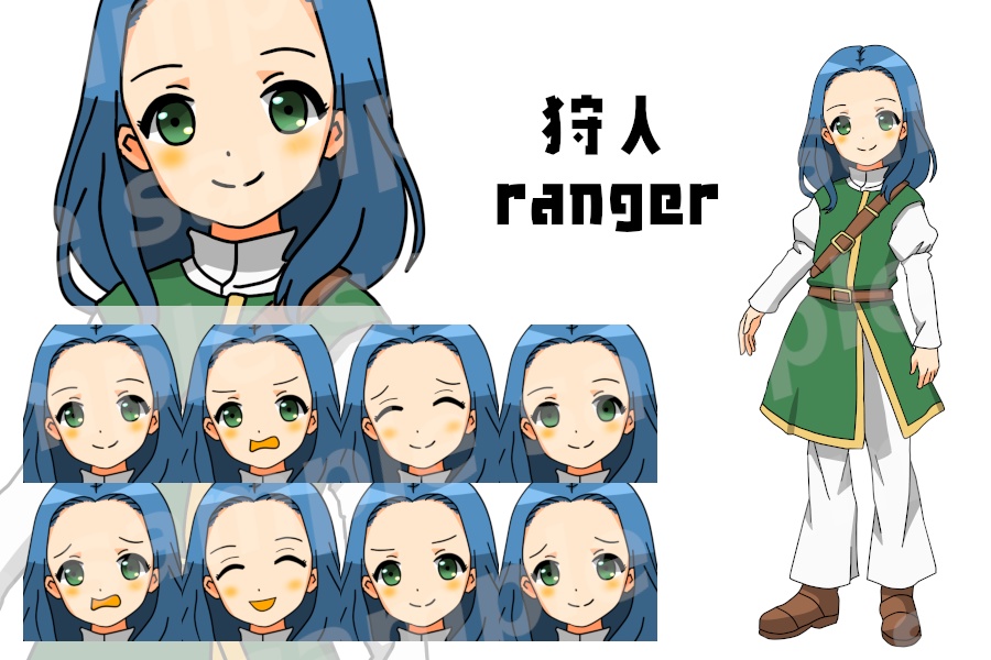 立ち絵素材集「ファンタジーキャラクター冒険者 part.1」