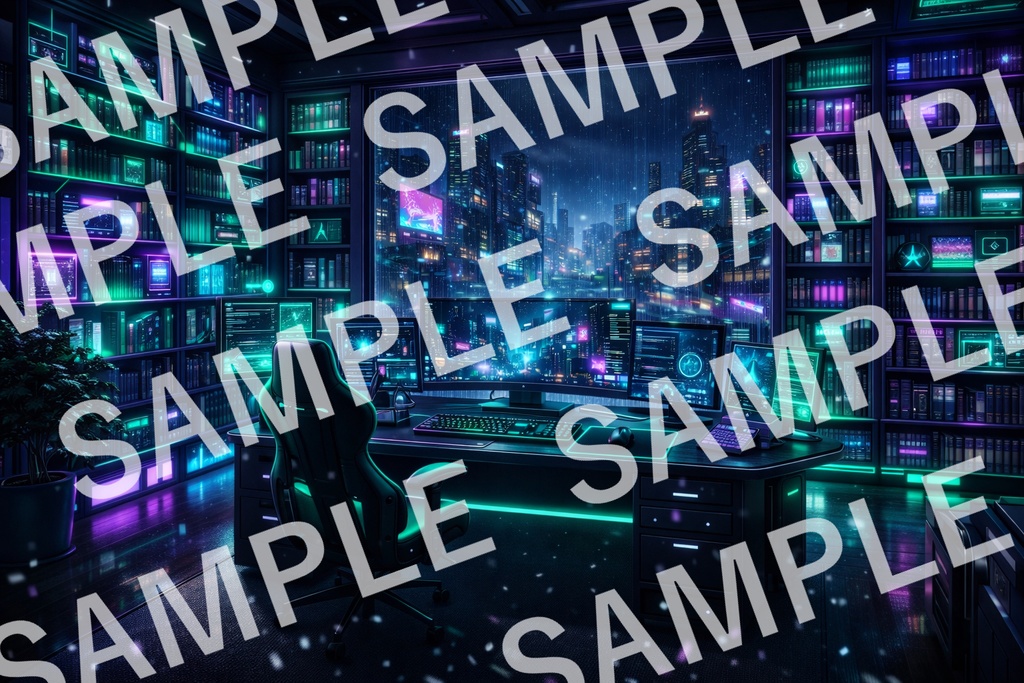 【3K高画質】電脳ネオン・ライブラリ — Mix —