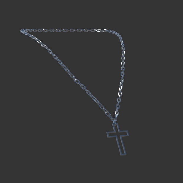 【VRChat用アクセサリー】十字架ネックレス