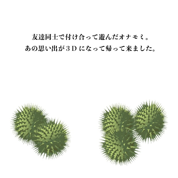 【無料配布】3Dオナモミ(ひっつき虫)