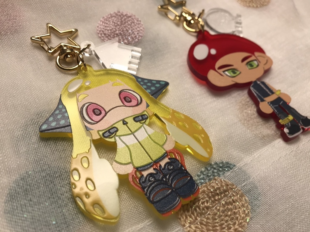 4号&8号カラーアクリルキーホルダー