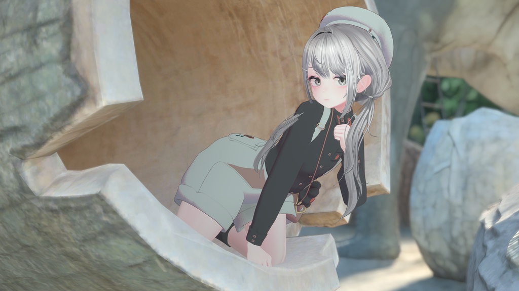 〖VRChat衣装〗うさレトロップ|レトロサロペット+うさぎポーチ〖7アバター対応〗