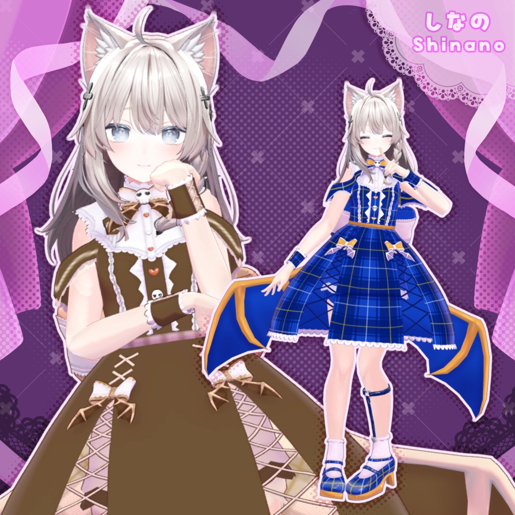 〖VRChat衣装〗あまがみ★バットロリータ〖8アバター+互換アバター対応〗