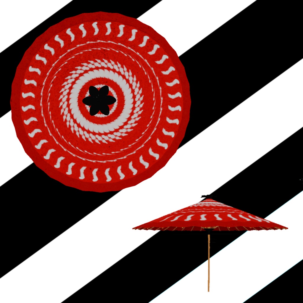 番傘ギミック(仕込み刀)(モジュラーアバター対応) 説明書は別ダウンロード