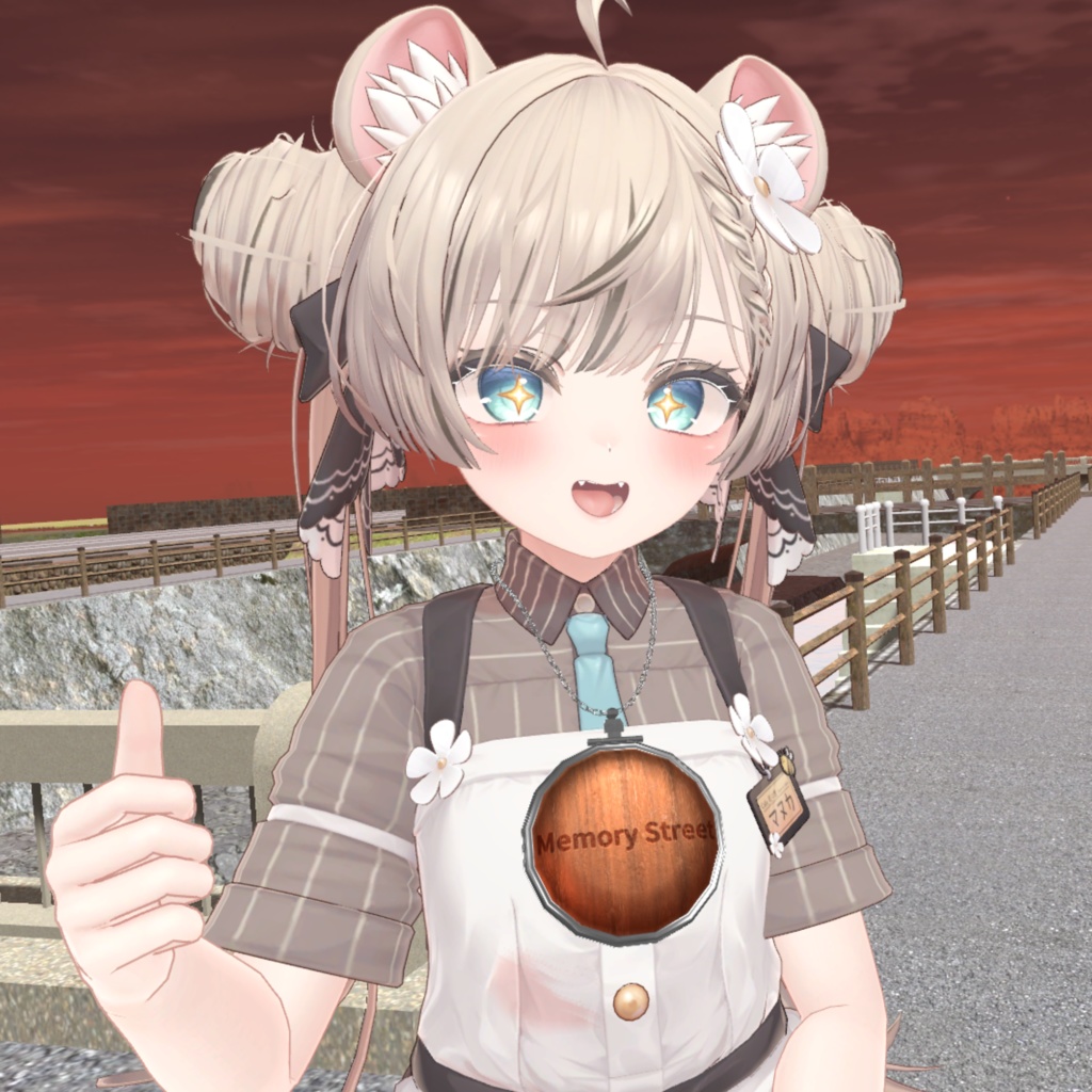 オシャレ特殊ミラーギミック!首飾り式コンパクトミラー(モジュラーアバター対応)説明書は別ダウンロード