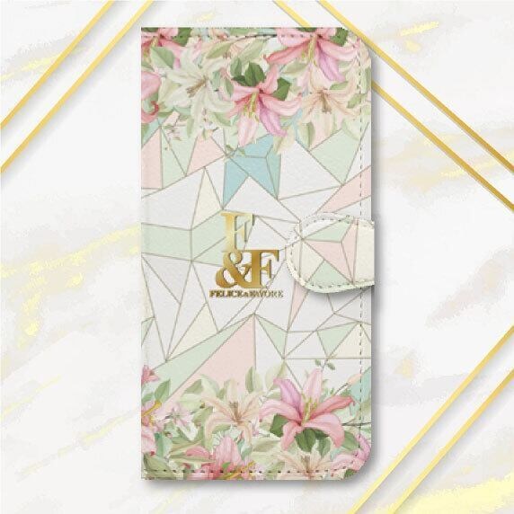 iPhoneケース 手帳型 スマホケース 手帳 ケース 花柄 オシャレ 新機種 iPhone スマホ ロゴ フラワー 百合 ユリ プレゼント ギフト