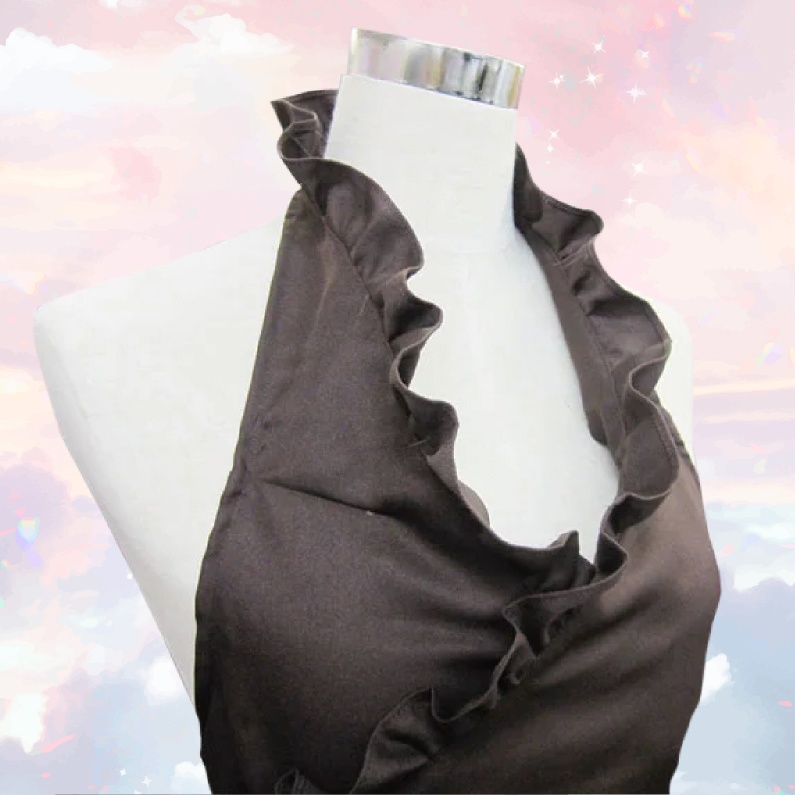 フリル エプロン キッチン 料理 おしゃれ 可愛い プレゼント ギフト ブラック ピンク ショコラ ベージュ