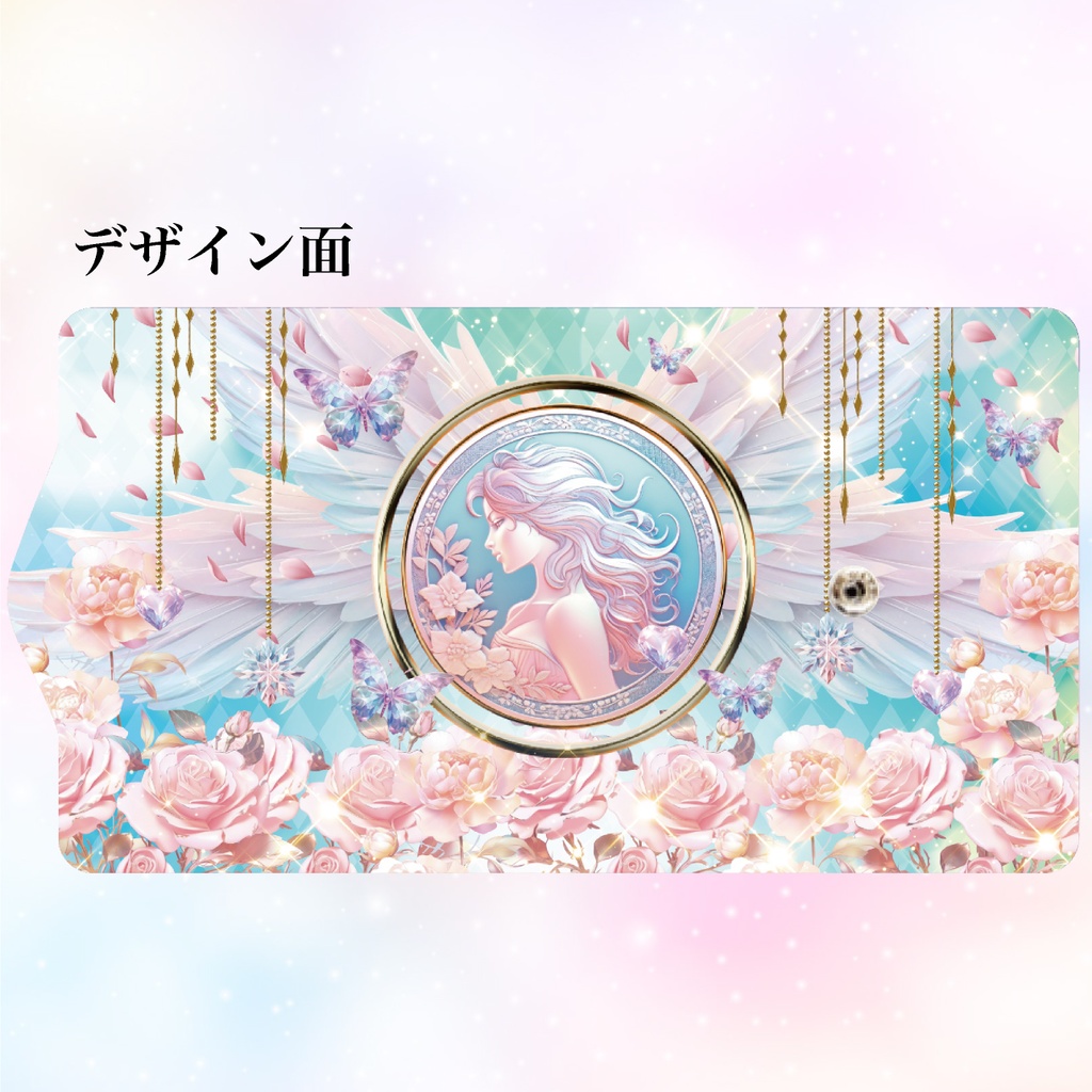 キーケース ケース フラワー 花柄 花 オシャレ かわいい 可愛い カード入れ スエード プレゼント ギフト レディース 羽 神秘的 夢 姫 蝶 ガーリー クリスタル 月