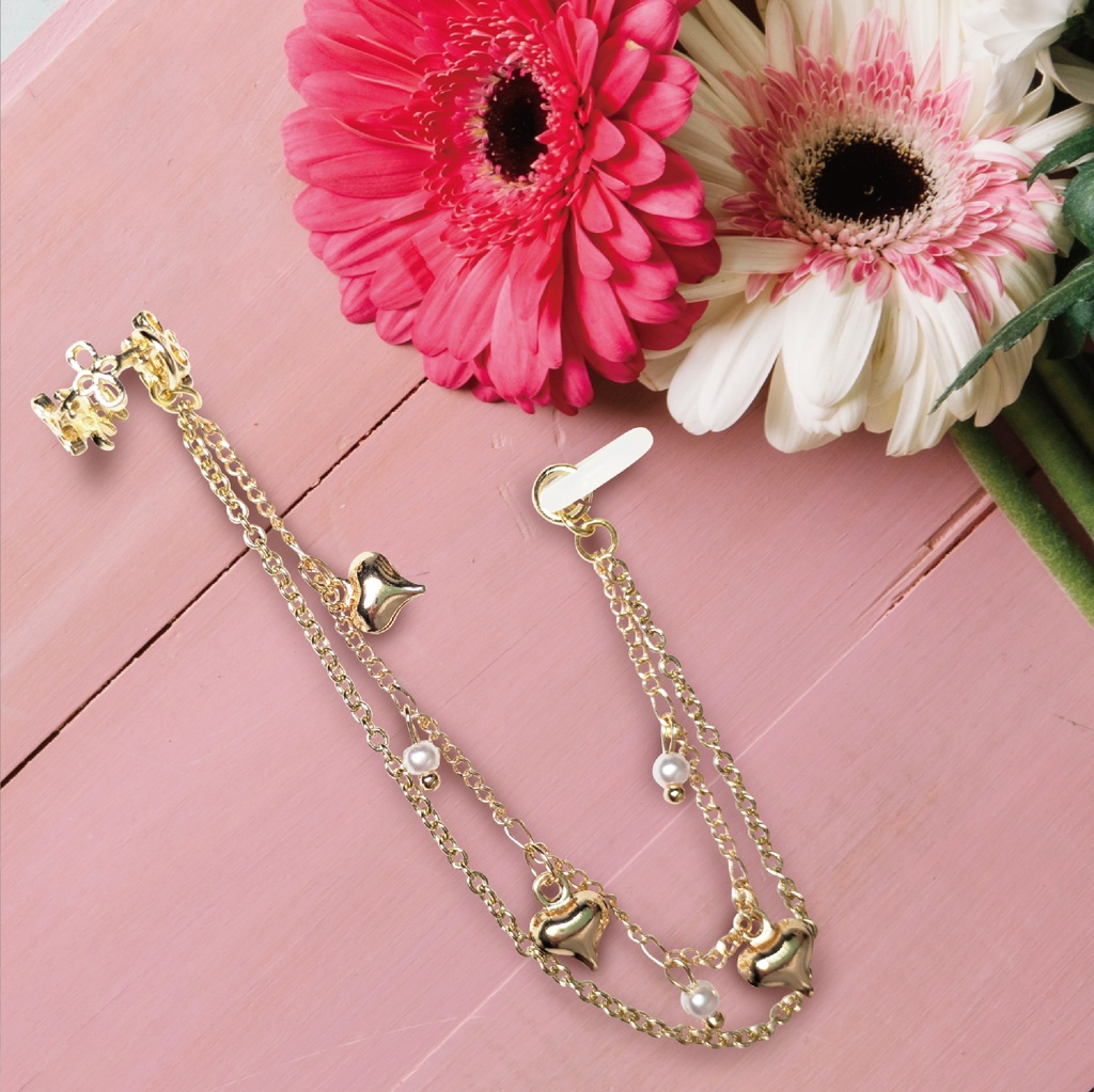 イヤーカフ カフス イヤホン 落下防止 両耳 ワイヤレス AirPods エアーポッズ アクセサリー パール 花 フラワー ハート おしゃれ かわいい プレゼント ギフト