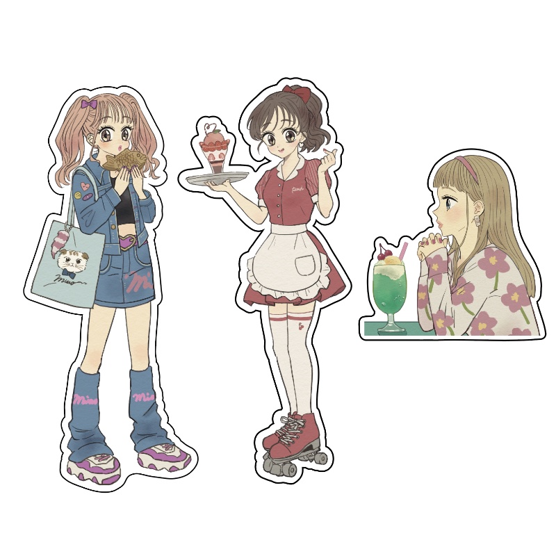 ダイカットステッカー（ガールズ）
