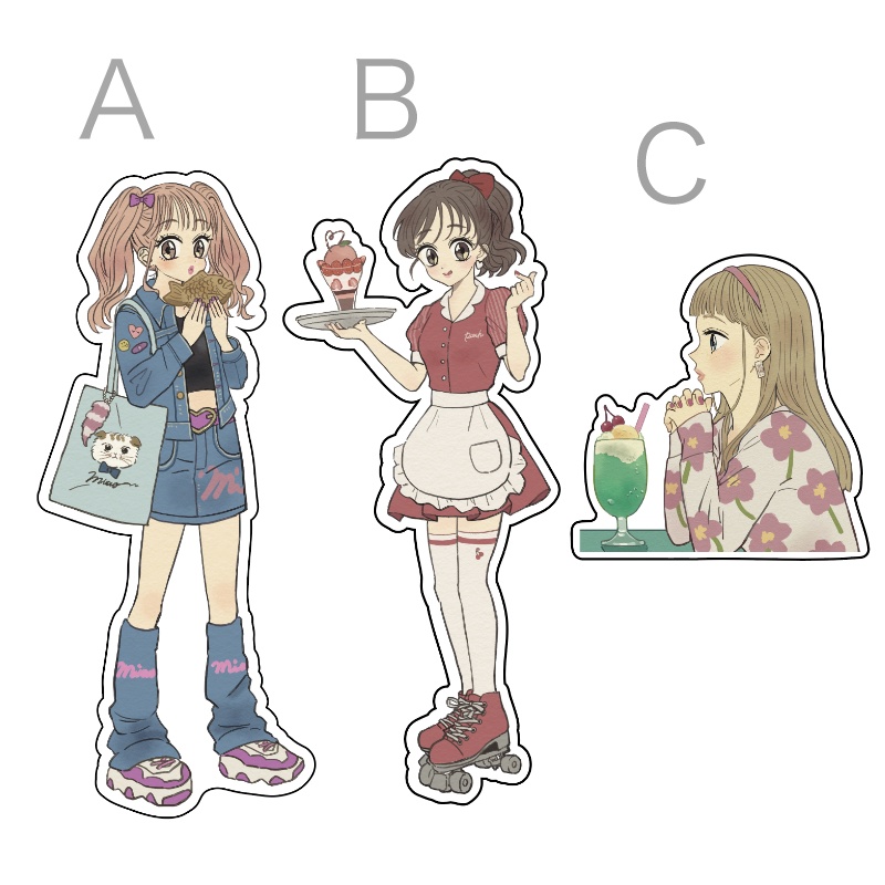 ダイカットステッカー(ガールズ)