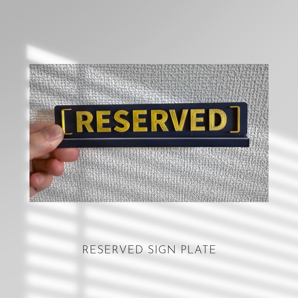 RESERVED予約席サインプレート 3Dプリンター品 軽量