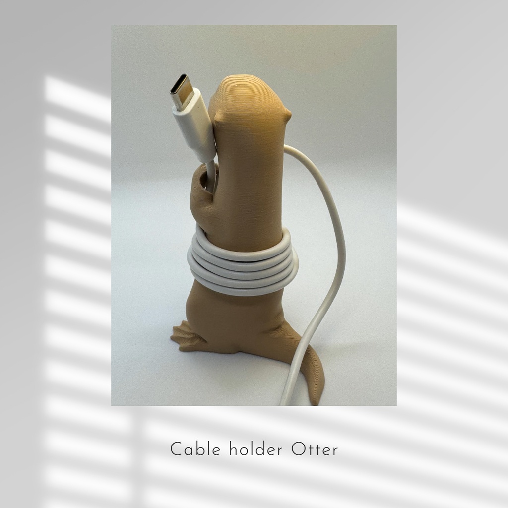 カワウソ ケーブルホルダー 3Dプリンター品
