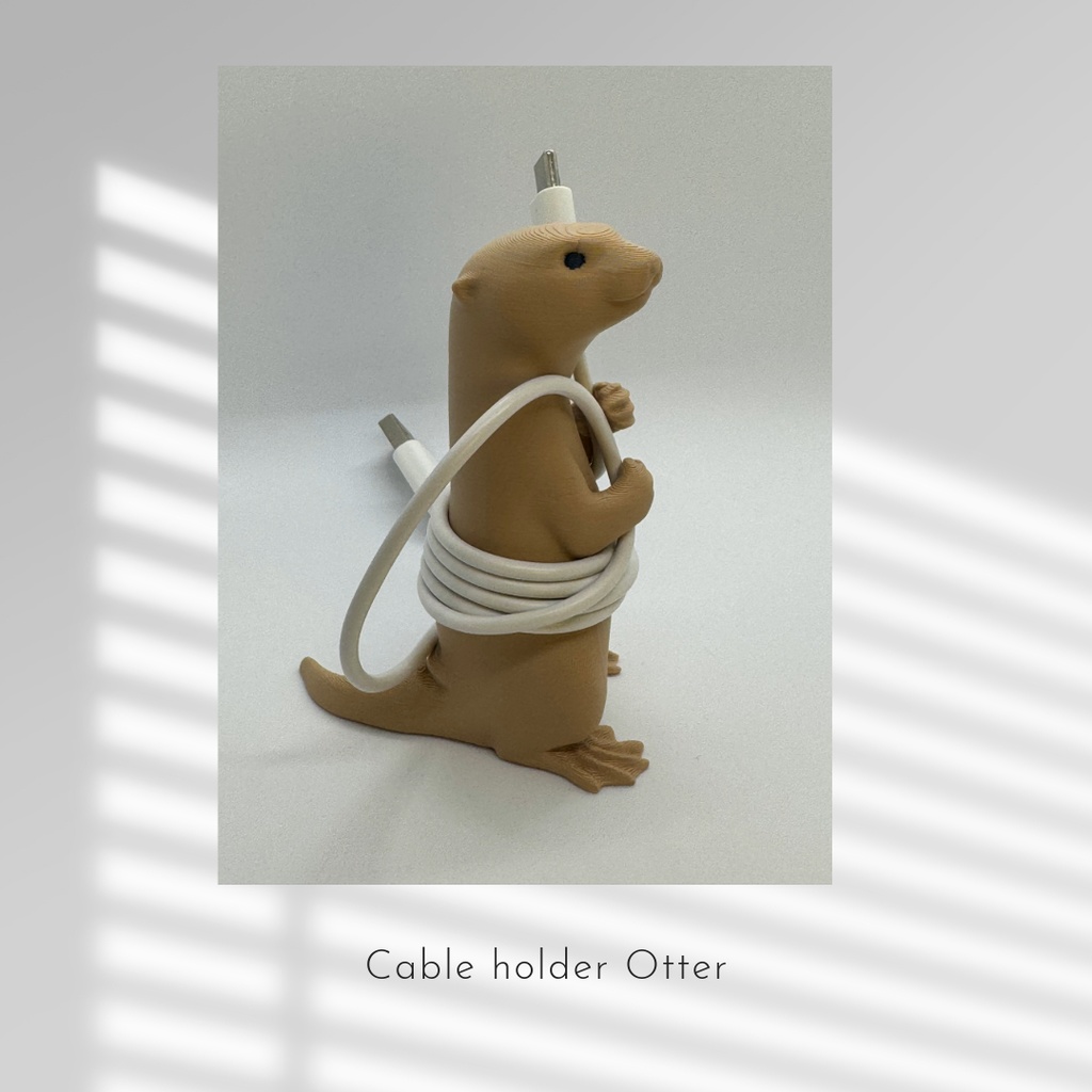 カワウソ ケーブルホルダー 3Dプリンター品