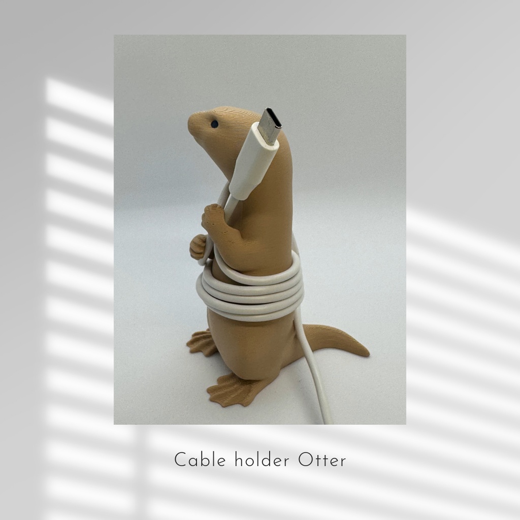 カワウソ ケーブルホルダー 3Dプリンター品