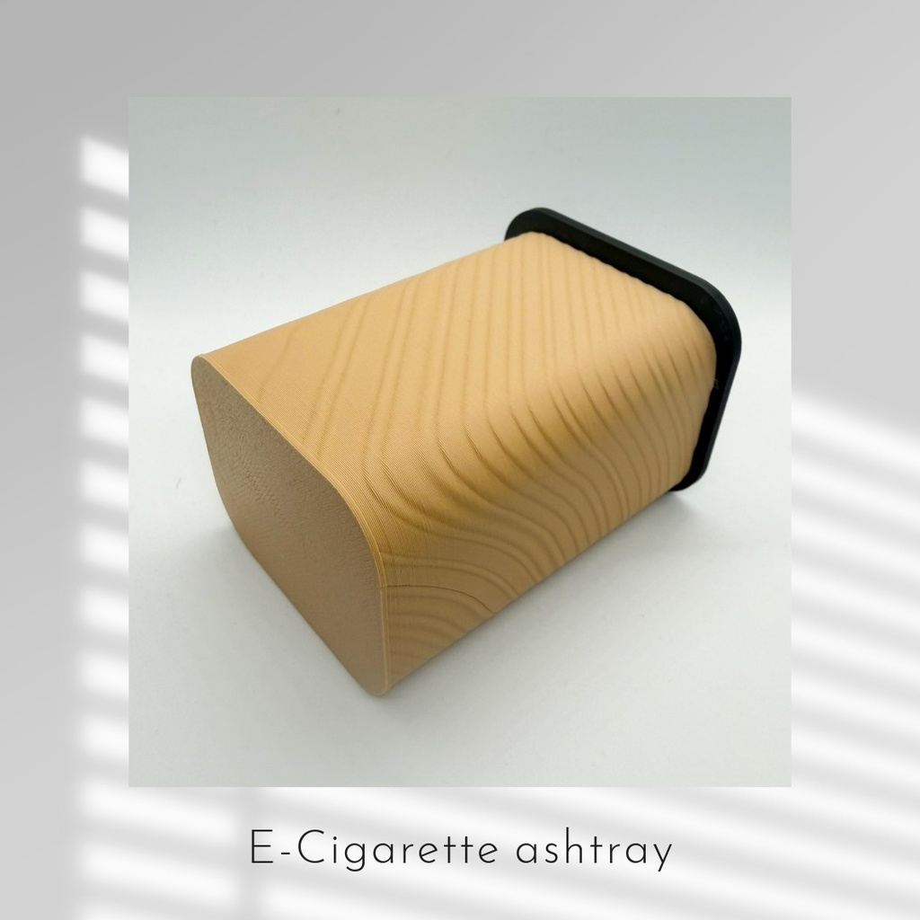 電子タバコ用灰皿 ウッド調3Dプリンター製E-Cigarette ashtray