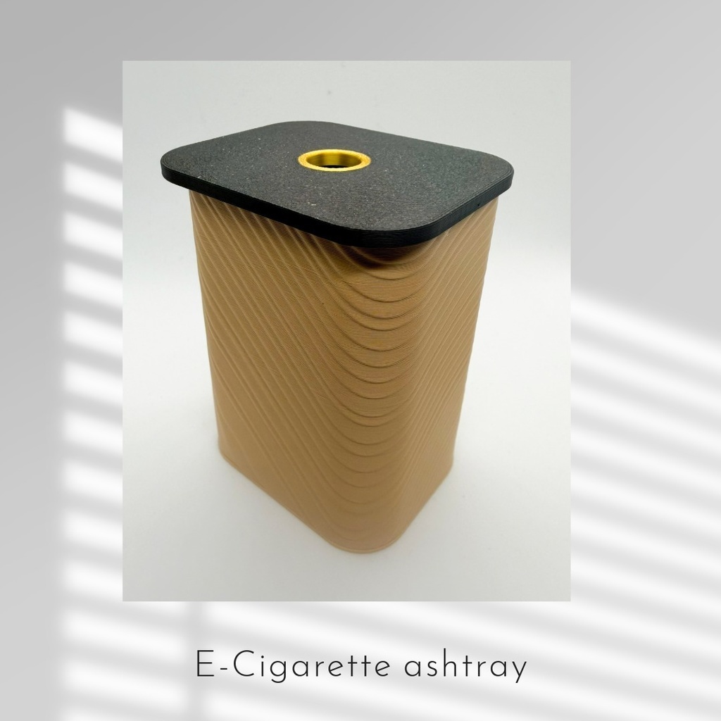 電子タバコ用灰皿 ウッド調3Dプリンター製E-Cigarette ashtray