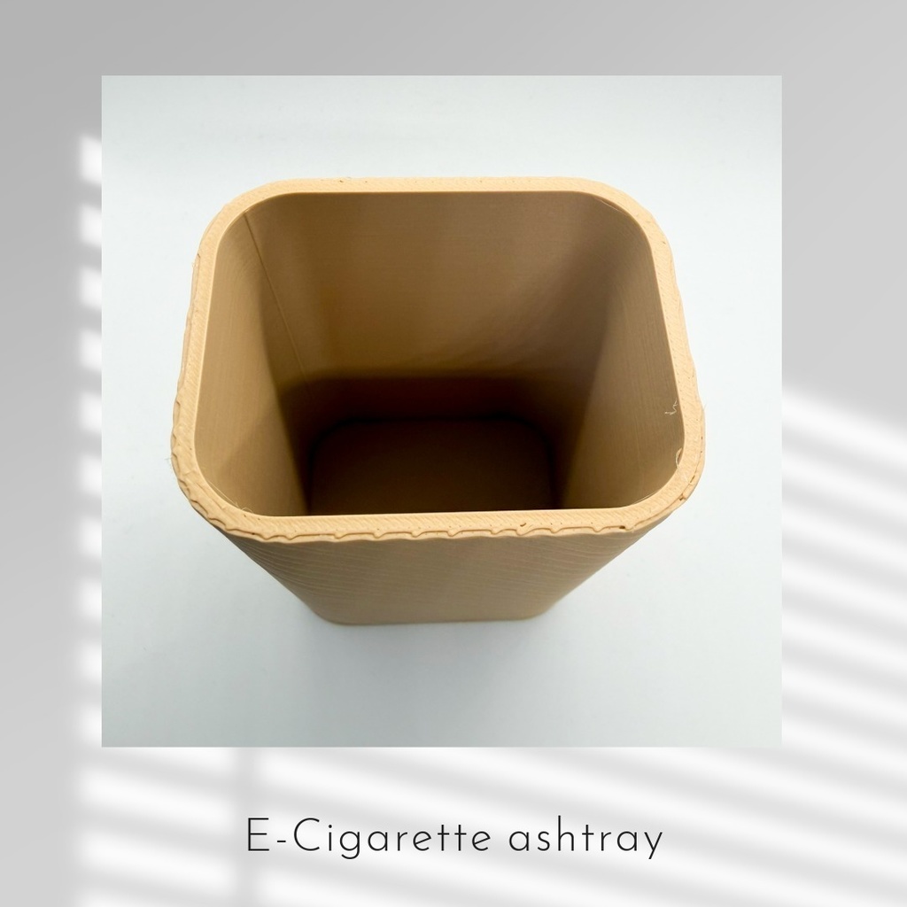 電子タバコ用灰皿 ウッド調3Dプリンター製E-Cigarette ashtray