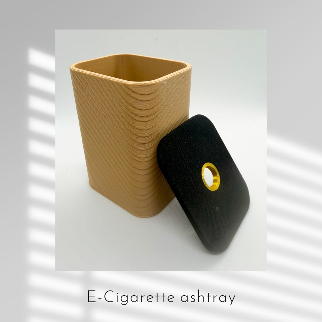 電子タバコ用灰皿 ウッド調3Dプリンター製E-Cigarette ashtray